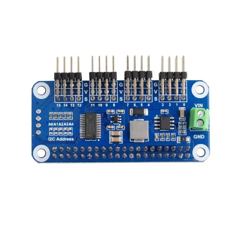 Motor Driver Module - 16채널 PWM 서보 모터 드라이버 HAT