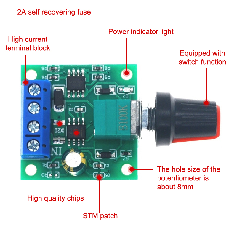 1Pcs 조정 가능한 속도 DC 모터 드라이버 홈 개선 - Dc Motor 12V 리뷰 및 가격
