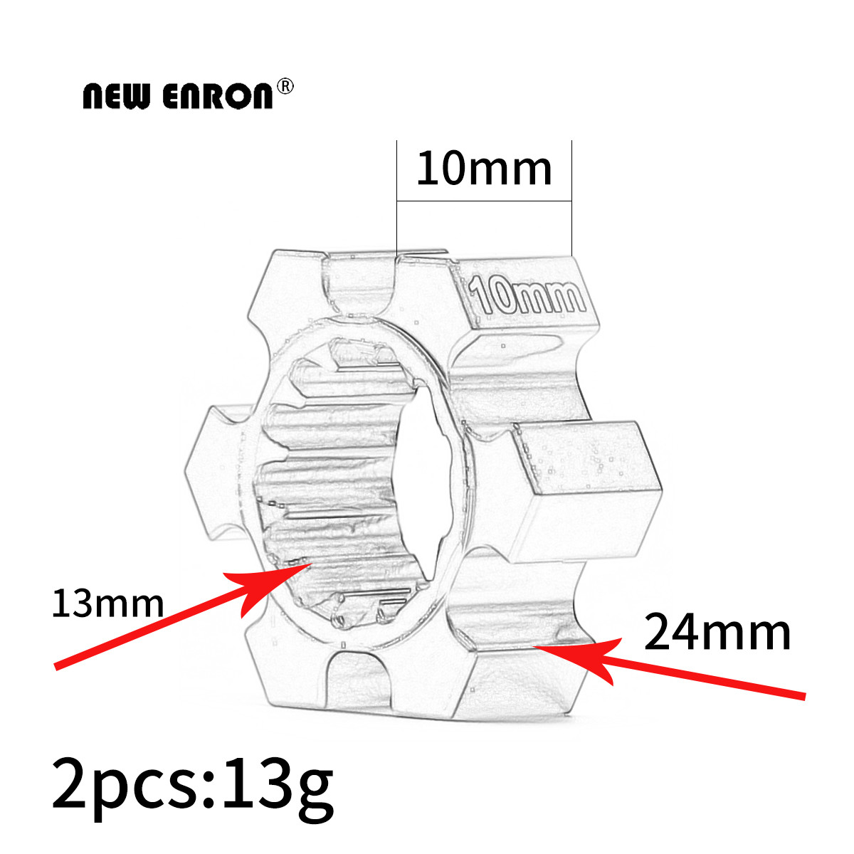 새로운 ENRON 2Pcs 알루미늄 휠 허브 Hex 1 - Omni Wheel 리뷰 및 가격